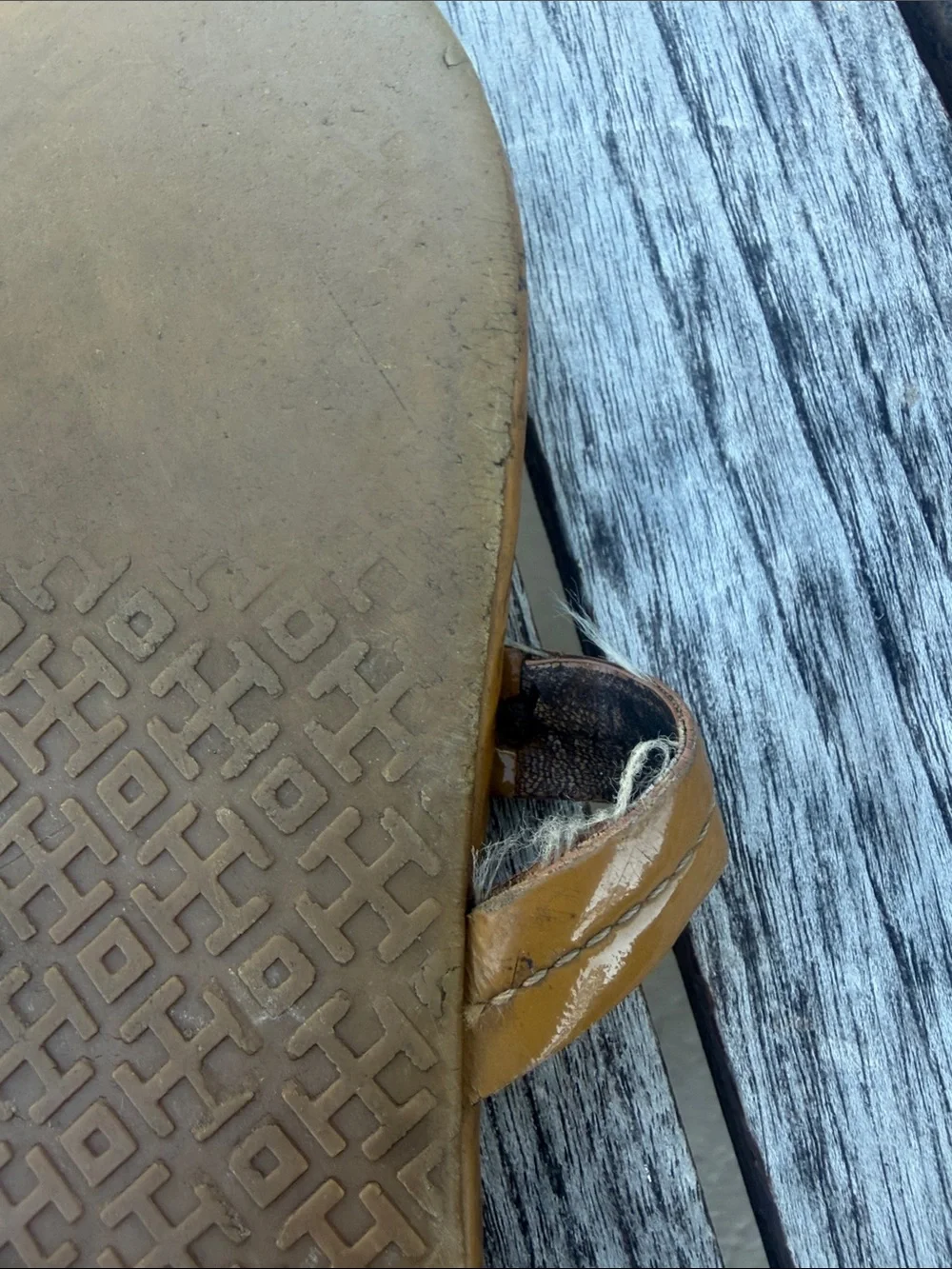 Tory Burch Tan Miller Logo Thong Sandals